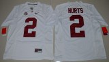 NCAA Alabama Crimson Tide #2 Jalen Hurts Limited Football White Jerseys