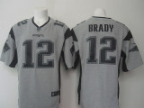 NFL New England Patriots #12 Brady Gridiron Gray Limited New Jersey