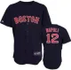 MLB Boston Red Sox #12 Napoli Dark Blue Jersey