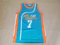 Flint Tropscs #7 Coffee Black Green Basektball Jersey