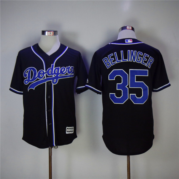 MLB Los Angeles Dodgers #35 Bellinger Black Game Jersey
