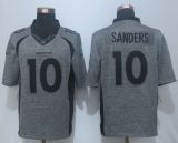 NEW Nike Denver Broncos 10 Sanders Gray Mens Stitched Gridiron Gray Limited Jersey