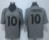NEW Nike Denver Broncos 10 Sanders Gray Mens Stitched Gridiron Gray Limited Jersey