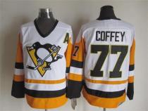 NHL Pittsburgh Penguins #77 Coffey White Jersey with A Patch