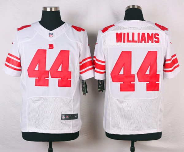 Nike New York Giants #44 Williams White Elite Jersey