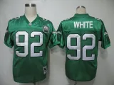 NFL Jerseys Philadelphia Eagle 92 White Throwback Green