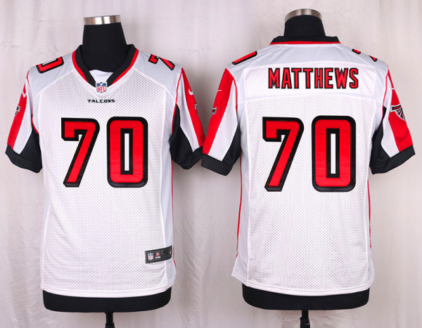 Nike Atlanta Falcons #70 Matthews White Elite Jersey