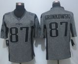 New Nike New England Patriots 87 Gronkowski Gray Mens Stitched Gridiron Gray Limited Jersey