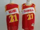NBA Atlanta Hawks #21 Wilkins Red Throwback Jersey