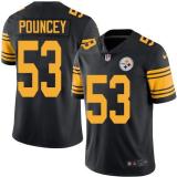 NFL Pittsburgh Steelers #53 Pouncey Black Color Rush Jersey