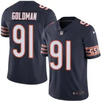 Mens Chicago Bears #91 Goldman Vapor Limited Blue Jersey