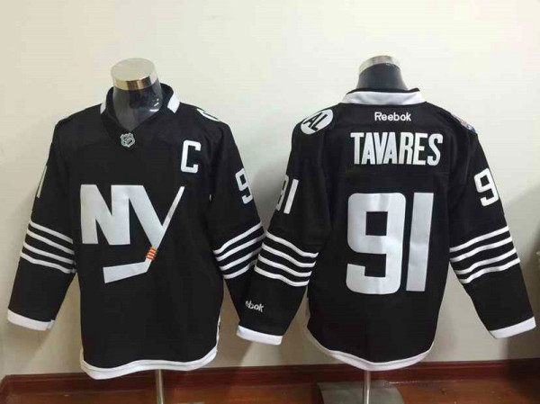 NHL New York Islanders #91 Tavares Black Jersey