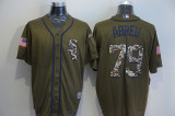 MLB Chicago White Sox #79 Jose Abreu Green Salute to Service Jersey