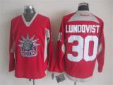 NHL New York Rangers #30 Lundqvist Red Jersey