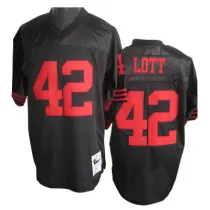 Black Ronnie Lott 49ers Throwback #42 Jersey