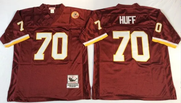 NFL Washington Redskins Red #70 Huff Red Throwback Jersey