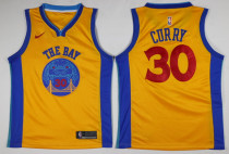 Nike NBA Golden State Warriors #30 Curry Yellow New Jersey