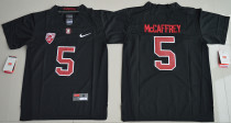 NCAA Stanford Cardinal #5 Christian McCaffrey College Football Blackout Jersey