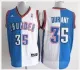 Oklahoma Thunder #35 Split Blue and White Jersey