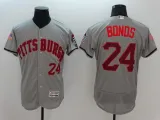 MLB Pittsburgh Pirates #24 Bonds Grey Elite Jersey