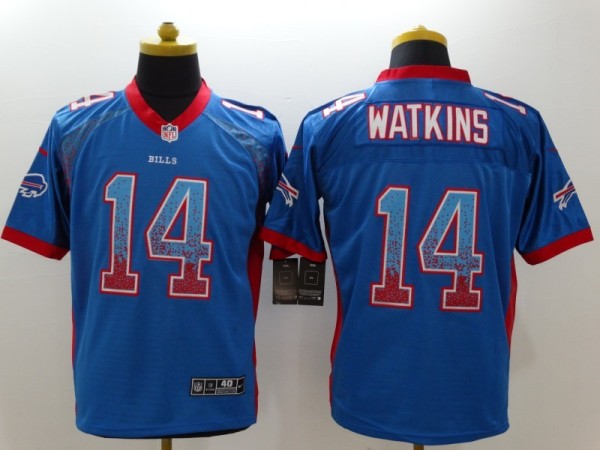 Nike Buffalo Bills #14 Watkins Drift Fashion Blue Jersey