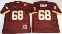 NFL Washington Redskins Red #68 Grimm Red Throwback  Jersey