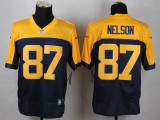 Nike Green Bay Packers #87 Nelson Yellow Blue Elite Jersey