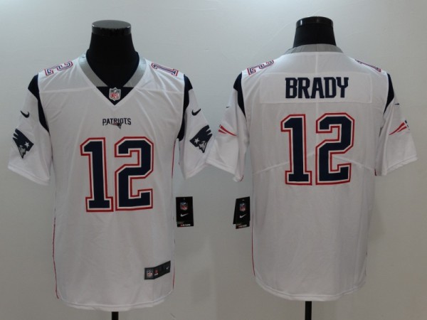 NFL New England Patriots #12 Brady White Vapor Untouchable Limited Jersey