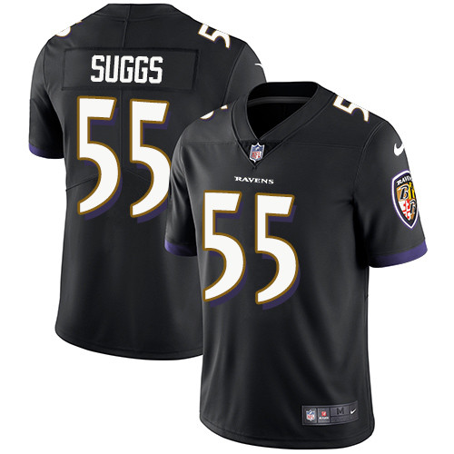 NFL Baltimore Ravens #55 Suggs Black Vapor Limited Jersey