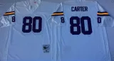 NFL Minnesota Vikings #80 Carter White Throwback Jersey