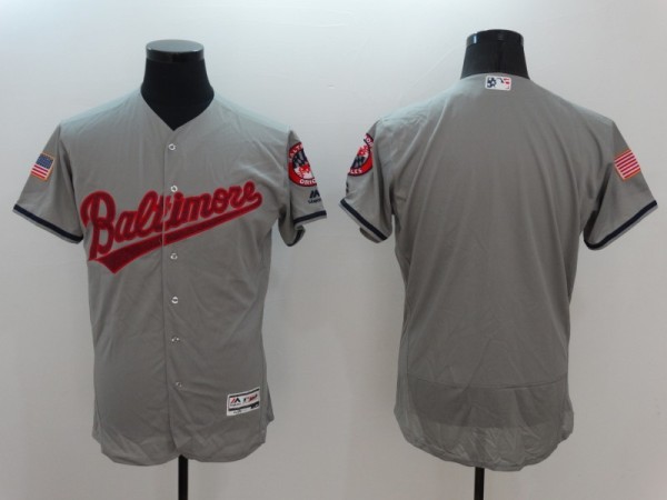 MLB Baltimore Orioles Blank Grey Elite Jersey