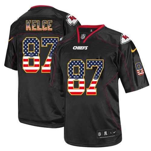 NFL Kansas City Chiefs #87 Kelce USA Flag Jersey