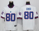 New Nike York Giants 80 Cruz Navy White Color Rush Limited Jersey