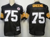 Pittsburgh Steelers  #75 Joe Greene Jersey 75th Throwback Black Jersey