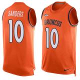 NFL Denver Broncos #10 Sanders Orange Limited Tank Top Jersey