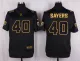 Mens Chicago Bears #40 Sayers Pro Line Black Gold Collection Jersey