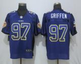 NEW Nike Minnesota Vikings #97 Griffen Drift Fashion Purple Elite Jersey