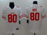 NFL San Francisco 49ers #80 Rice White Vapor Limited Jersey