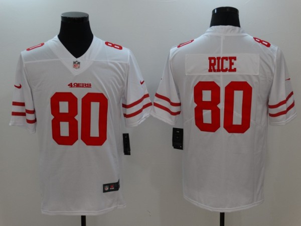 NFL San Francisco 49ers #80 Rice White Vapor Limited Jersey