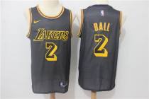 NBA Los Angeles Lakers #2 Ball Black City Jersey