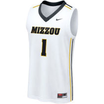NCAA Nike Missouri Tigers #1 Replica Basketball Jersey - White