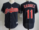 MLB Cleveland Indians #11 Ramirez Blue Elite Jersey