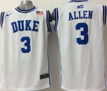 NCAA Duke #3 Grayson Allen Duke White Devils White Basketball Jersey