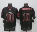 Nike San Francisco 49ers 10 Garoppolo Lights Out Black Elite Jersey