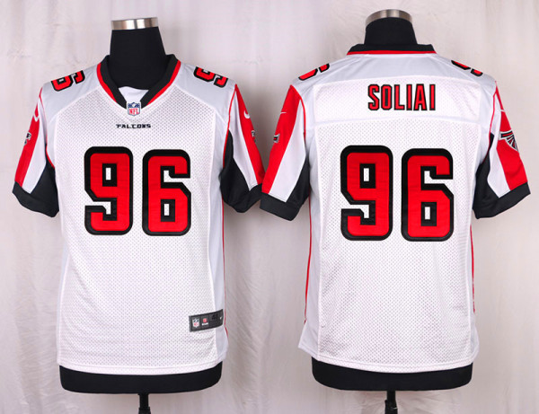 Nike Atlanta Falcons #96 Soliai White Elite Jersey