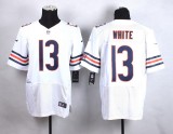 Nike Chicago Bears #13 White White Elite Jersey