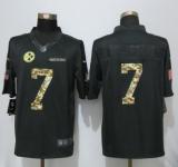 New Pittsburgh Steelers 7 Roethlisberger Anthracite Salute To Service Limited Jersey