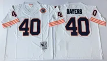 NFL Chicago Bears #40 Sayers White Throwback Jersey
