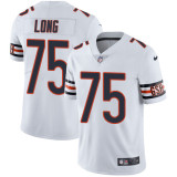 Mens Chicago Bears #75 Long White Vapor Limited Jersey