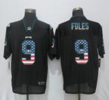 Nike Philadelphia Eagles 9 Foles USA Flag Fashion Black Elite Jersey